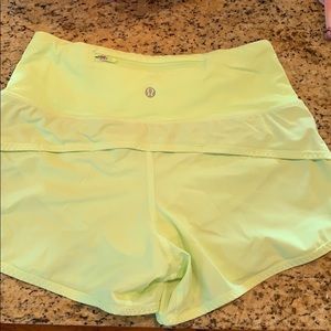 Lululemon lime green shorts